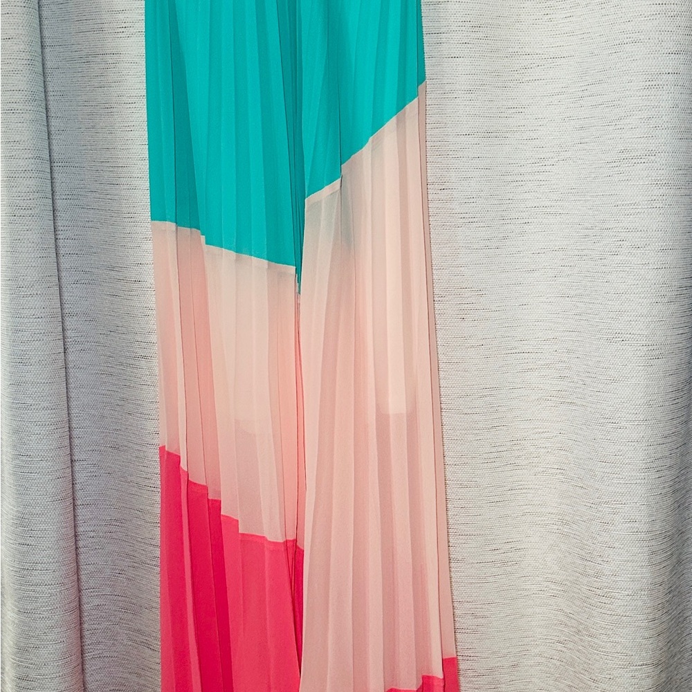 Vibrant Pleated Maxi Skirt